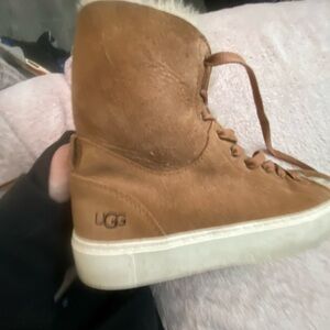 UGG Tan Suede High-Top Sneakers